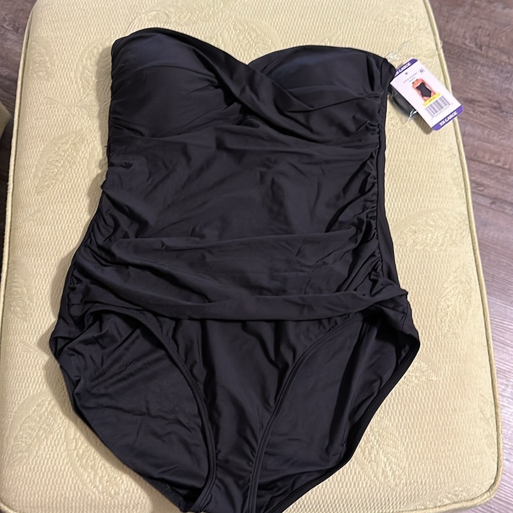 ANNE COLE BANDEAU SWIMSUIT